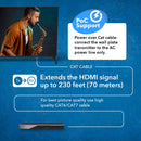 Extensor HDMI 4K sobre CAT6/7 con transmisor de pared 4K a 60 Hz, HDR y control IR hasta 70 m (UHD-IPC230-WPE)