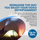 Divisor HDMI 1x8: 1 entrada, 8 salidas, UltraHD 4K, reducción de escala automática, EDID (UHD-PRO108) 