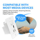 Extensor HDMI/USB-C 4K sobre un solo cable CAT6/7 con transmisor de placa de pared 4K a 60 Hz, HDR y control IR hasta 50 m (UHD-WPE165-K) 