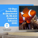Extensor HDMI 4K 1x2 sobre CAT6/7 individual hasta 70 m - Tecnología ipcolor 18 Gbps, IR bidireccional, RS-232, EDID (UHD12-IPC230-K) 