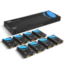 Extensor HDMI 4K 1x8 a través de CAT 6 hasta 35 metros con control IR unidireccional y salida de bucle (UHD18-EX115-K)