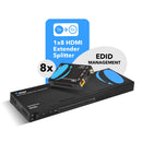 Extensor HDMI 4K 1x8 a través de CAT 6 hasta 35 metros con control IR unidireccional y salida de bucle (UHD18-EX115-K)