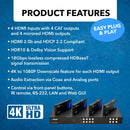 Extensor HDMI 4x4 con HDBaseT sobre CAT5e/6/7 hasta 122 m - Control IR y gestión EDID (UHD44-EXB400R-K)