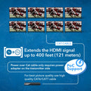 4K 8x8 HDMI Matrix Switcher Extender & HDBaseT Over CAT5e/6/7 Cable Up To 400 Feet (UHD88-EXB400R-K)