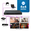 Matriz 4x4 sin interrupciones 4K a 60 Hz con videowall (UHDS-404VW)