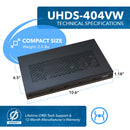 Matriz 4x4 sin interrupciones 4K a 60 Hz con videowall (UHDS-404VW)