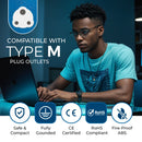 Adaptador de viaje para Sudáfrica y Botsuana - 2 en 1 - Tipo M - Diseño compacto (US-10L)