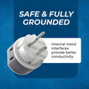 Adaptador de viaje para Palestina e Israel - 2 en 1 - Tipo H - Diseño compacto (US-14)