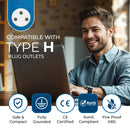 Adaptador de viaje para Palestina e Israel - 2 en 1 - Tipo H - Diseño compacto (US-14)