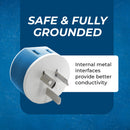 Adaptador de viaje para Australia y Nueva Zelanda - 2 en 1 - Tipo I - Diseño compacto (US-16)