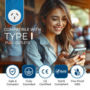 Adaptador de viaje para Australia y Nueva Zelanda - 2 en 1 - Tipo I - Diseño compacto (US-16)