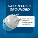 Adaptador de viaje para Dinamarca - 2 en 1 - Tipo K - Diseño compacto (US-20)