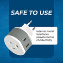 Adaptador de viaje europeo - 2 en 1 - Tipo C - Diseño compacto (US-9C)