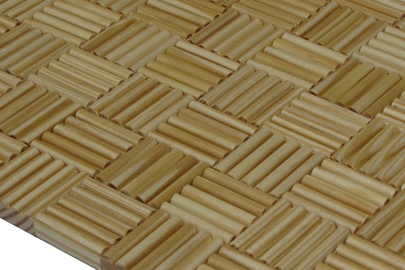US Pine Madlen Mesh-mounted Wood Mosaic Wall Tile - Livfloors Collection