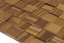 US Pine Natural Thermowood Mesh-mounted Mosaic Wall Tile - Livfloors Collection