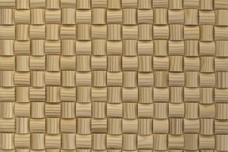 US Pine Straw Mesh-mounted Wood Mosaic Wall Tile - Livfloors Collection