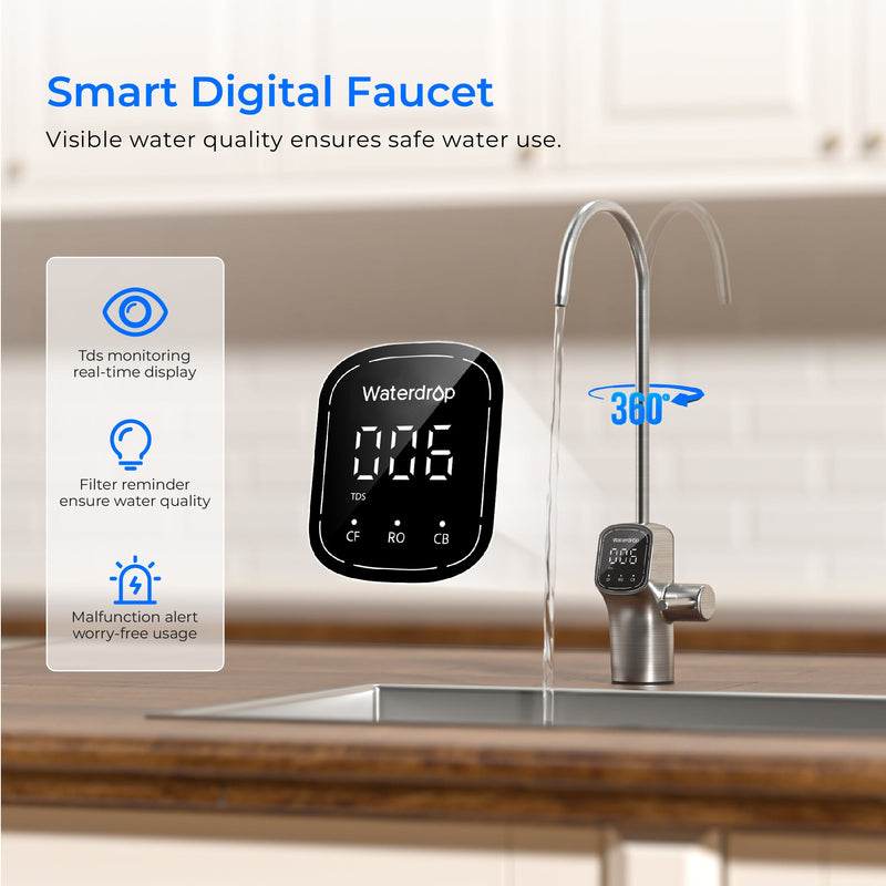 Waterdrop - 800 GPD Tankless RO System with UV Sterilizing Light - Waterdrop G3P800