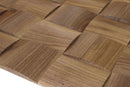 US Walnut Big Straw Mesh-mounted Wood Mosaic Wall Tile - Livfloors Collection
