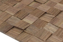 US Walnut Natural Mesh-mounted Wood Mosaic Wall Tile - Livfloors Collection