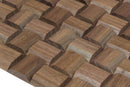 US Walnut Pyramid Mesh-mounted Wood Mosaic Wall Tile - Livfloors Collection