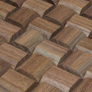 US Walnut Pyramid Mesh-mounted Wood Mosaic Wall Tile - Livfloors Collection
