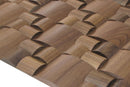US Walnut Pattern Straw Mesh-mounted Wood Mosaic Wall Tile - Livfloors Collection