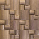 US Walnut Pattern Straw Mesh-mounted Wood Mosaic Wall Tile - Livfloors Collection