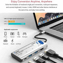 Adaptador HDMI-C a HDMI Hub 4K a 60 Hz USB 3.0 x 2 + USB-C PD 3.0 (100 W) - Thunderbolt 3, Extensión de pantalla