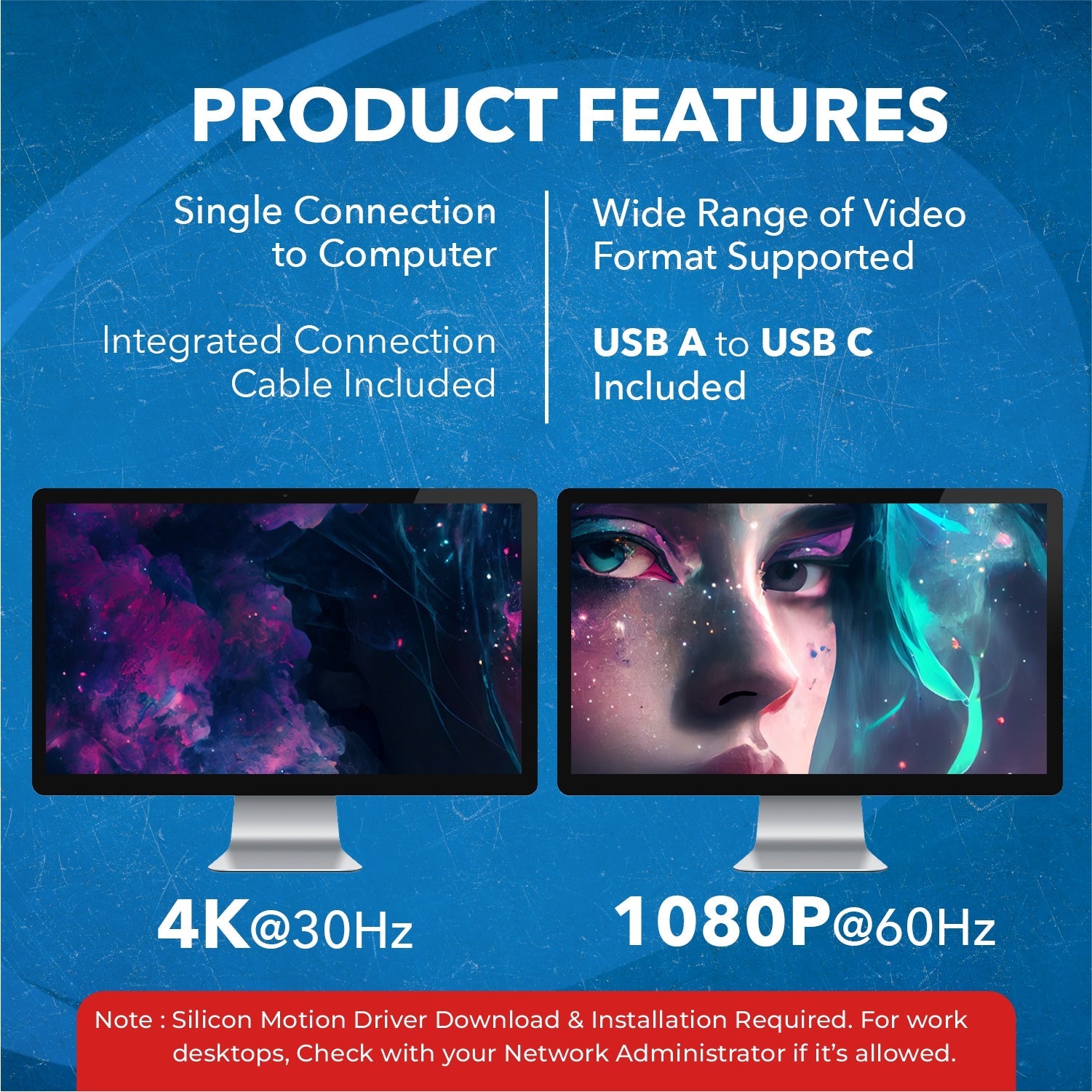 OREI SplitXtend HDMI Splitter Extender for Dual Video Monitor Extended
