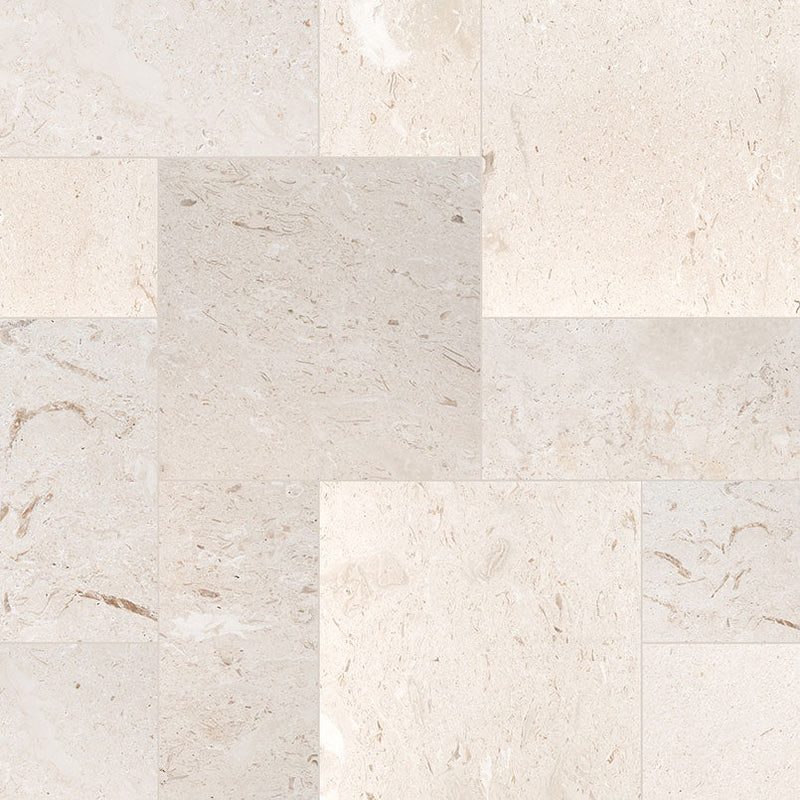 Mayra White Limestone Antique Pattern Tumbled - Full Truckload