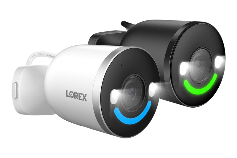 Cámara de seguridad Wi-Fi para interiores y exteriores Lorex W881AAD-E 4K con iluminación de seguridad inteligente