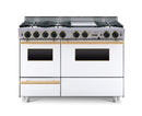 Chicago Brick Oven - 48” True Dual-Fuel Self-Cleaning Convection Range - Open Burners