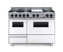 Chicago Brick Oven - 48” True Dual-Fuel Self-Cleaning Convection Range - Open Burners