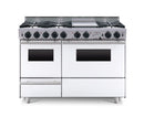 Chicago Brick Oven - 48” True Dual-Fuel Self-Cleaning Convection Range - Open Burners