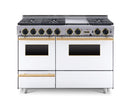 Chicago Brick Oven - 48” LP Gas True Dual-Fuel Self-Cleaning Convection Range - Sealed Burners
