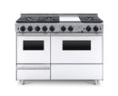 Chicago Brick Oven - 48” True Dual-Fuel Self-Cleaning Convection Range with Sealed Burners