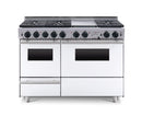 Chicago Brick Oven - 48” LP Gas True Dual-Fuel Self-Cleaning Convection Range - Sealed Burners
