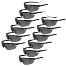 Wraparound Safety Glasses with Flexible Rubber Temple Tips