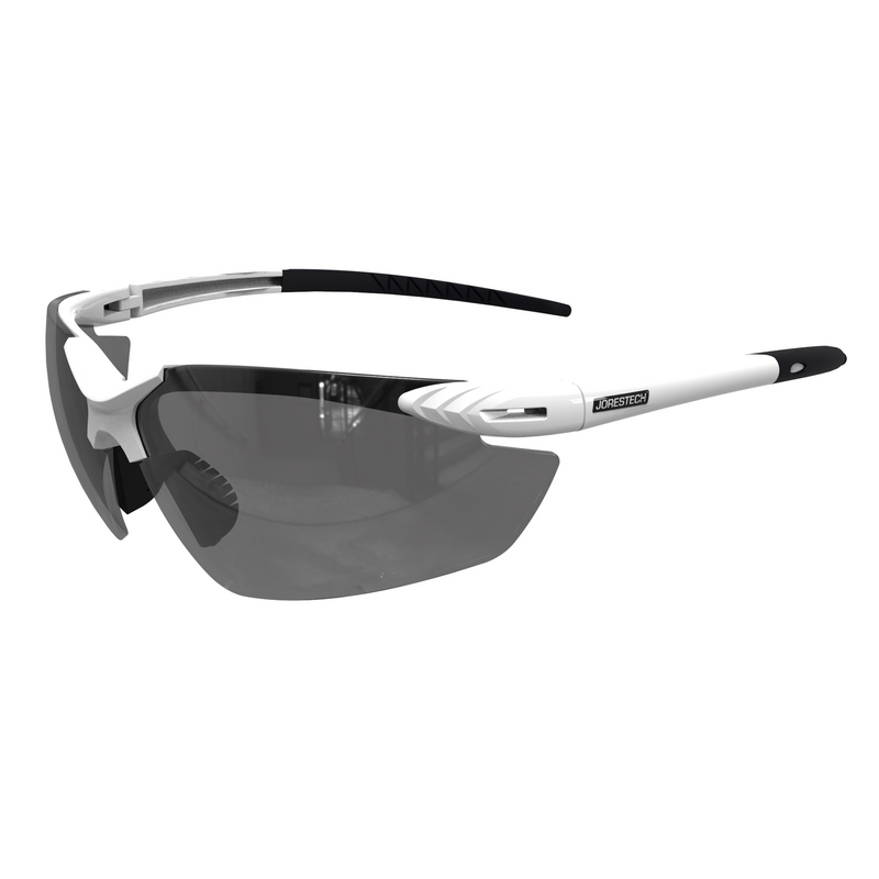 Wraparound Safety Glasses with Flexible Rubber Temple Tips