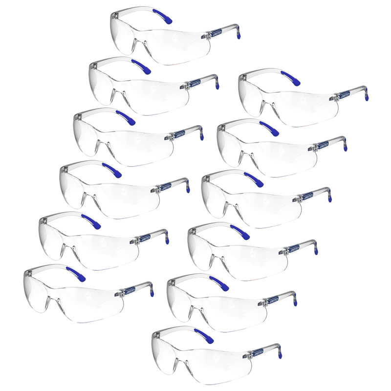 Wraparound Safety Glasses for High Impact Protection - Pack of 12