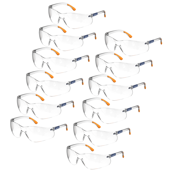 Wraparound Safety Glasses for High Impact Protection - Pack of 12