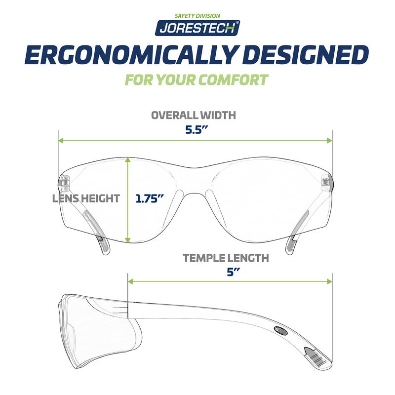 Wraparound Safety Glasses for High Impact Protection - Pack of 12