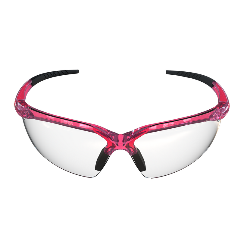 Wraparound Safety Glasses with Flexible Rubber Temple Tips - PinkFit Collection