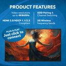 Transmisor y receptor HDMI inalámbrico hasta 4K a 60 Hz - Hasta 18 metros (WUHD-66M-K)