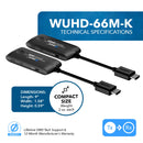 Transmisor y receptor HDMI inalámbrico hasta 4K a 60 Hz - Hasta 18 metros (WUHD-66M-K)