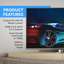 Administrador de señal HDMI 4K compatible con HDMI 2.0 y HDCP 2.3. Reduce la resolución de 4K a 1080p (XD-3000). 