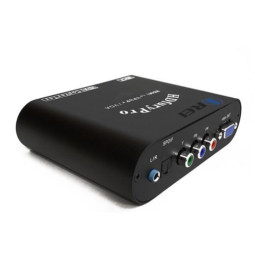 Convertidor HDMI a YPbPr/VGA, escalador de vídeo con entrada HDMI dual a componente analógico con salida óptica y audio de 3.5 mm para PC, portátil, Xbox, PS4, PS3, TV, VHS, VCR, cámara y DVD (XD-450)