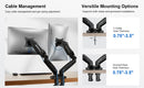 ErgoAV-Gas spring monitor mount for dual monitors up to 27"