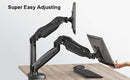 ErgoAV-Gas spring monitor mount for dual monitors up to 27"