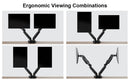 ErgoAV-Gas spring monitor mount for dual monitors up to 27"